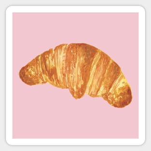 Croissant on pink Sticker